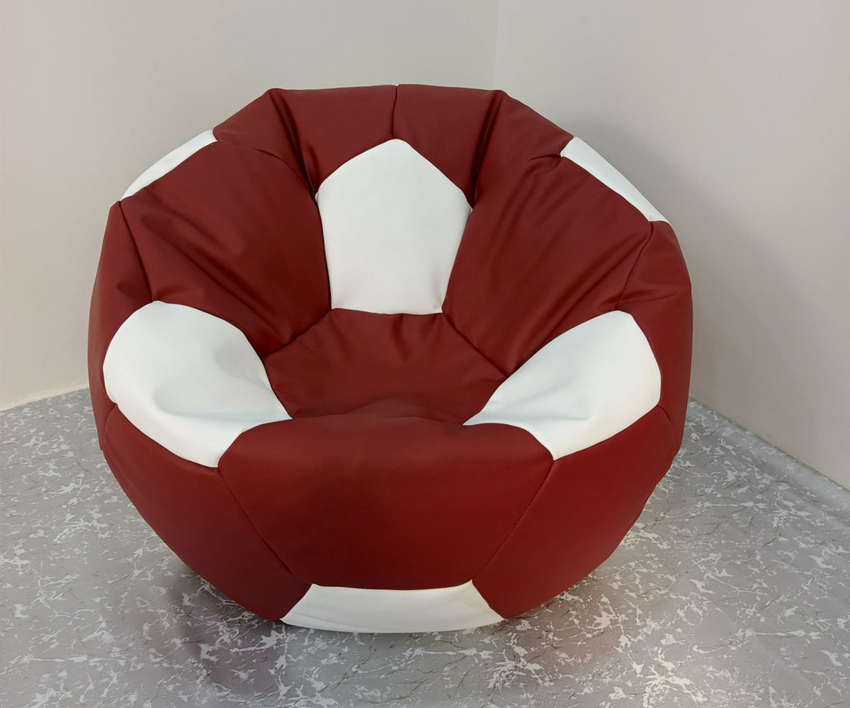 Football-Style Leather Bean Bag