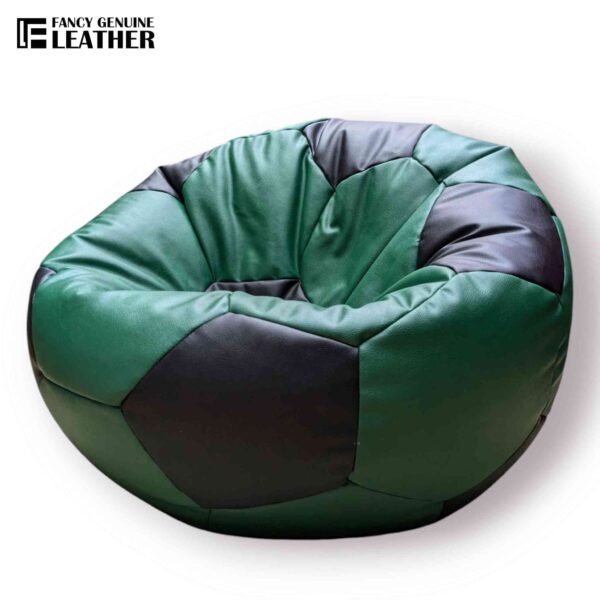 Black & Green Soccer Ball Bean Bag Cover Extra Comfort Specially Design for Football Lover (without filling) - Image 3