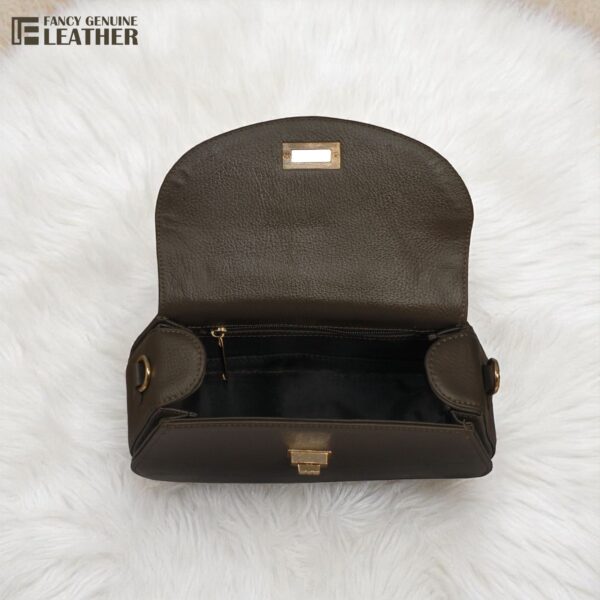 Stylish Genuine Leather Ladies Handbag With Elegant - Image 3