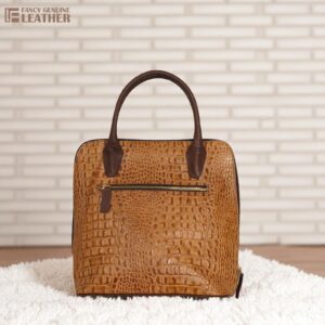 Luxurious Tophandle Crocodile-Embossed Leather Tote bag For Women