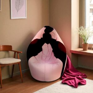Luxurious Premium Parachute bean bag Two color blend  Cover for Decor Accent (without filling)
