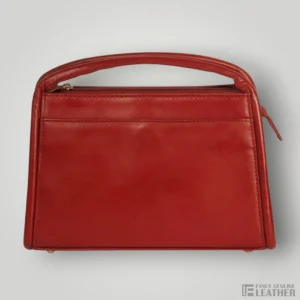 Stylish Red Genuine Leather Handbag For Women