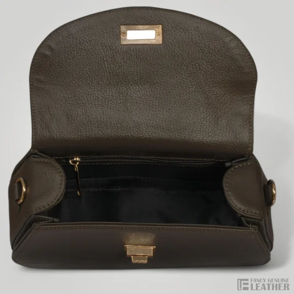 Stylish Genuine Leather Ladies Handbag With Elegant - Image 3