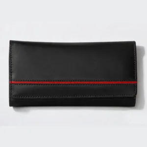 Elegant & Minimalist Design Sleek Black Leather Ladies’ Clutch