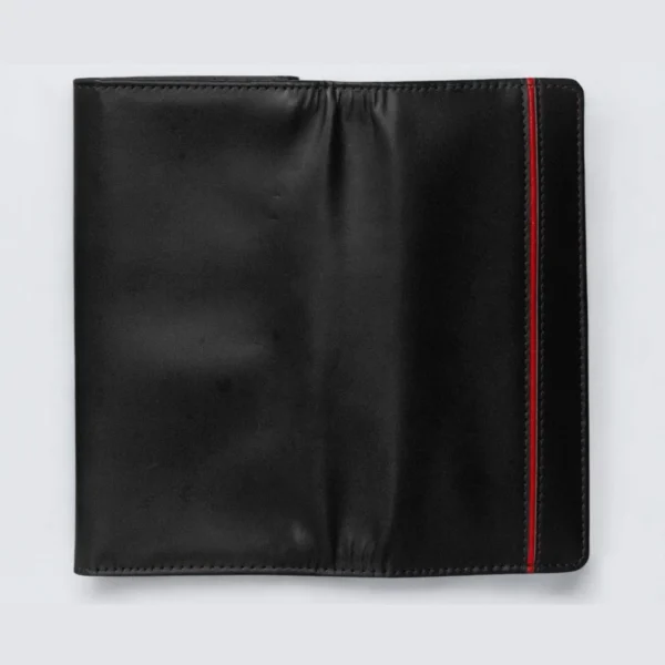 Elegant & Minimalist Design Sleek Black Leather Ladies' Clutch - Image 3