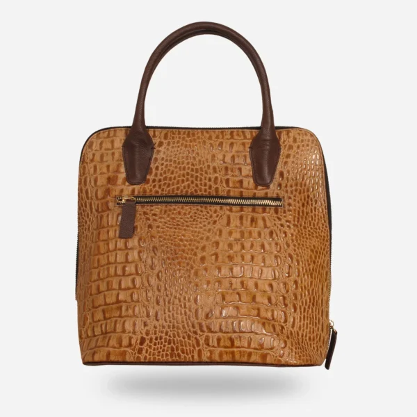 Luxurious Crocodile-Embossed Leather Handbag For Women - Image 2