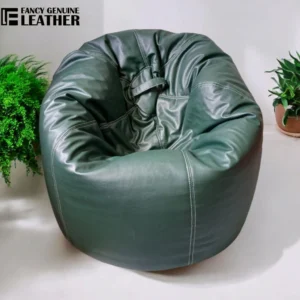 EcoLuxe Dark Green Drum Bean Bag Chair – Ultimate Comfort &Amp; Style