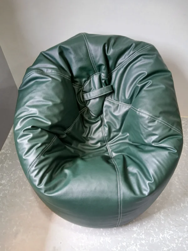 EcoLuxe Dark Green Drum Bean Bag Chair – Ultimate Comfort &Amp; Style - Image 2