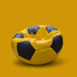 Beans Bag Football Shape In Mellinium Yellow With Black Contrast