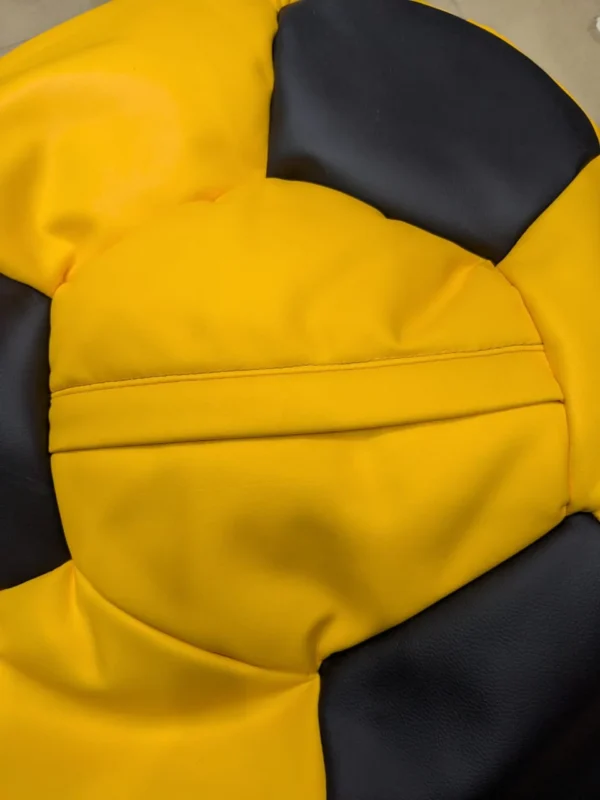 Beans Bag Football Shape In Mellinium Yellow With Black Contrast - Image 4