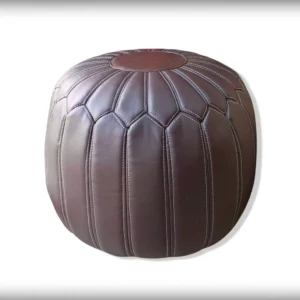 Faux Leather Moroccan Round Beanbag