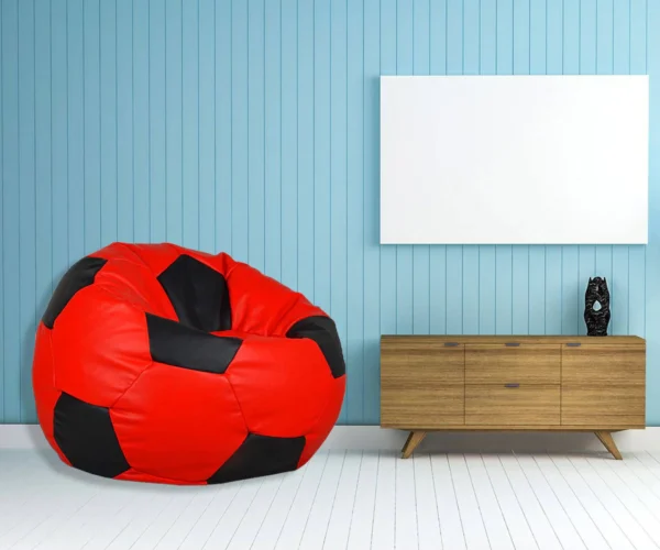 Foot Ball Style Comfortable Leather Bean Bag Sofa