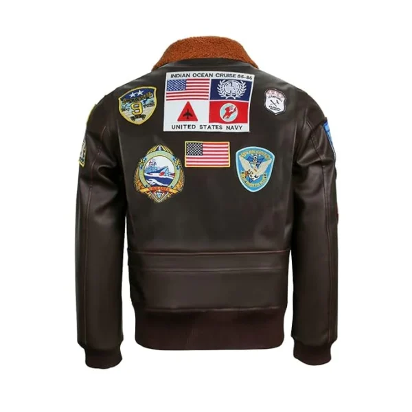 Men's Brown Aviator Jacket - Top Gun 2 Maverick Inspired Mild Cow Leather Pilot Coat With Warm Collar And Windbreaker Style - Image 5