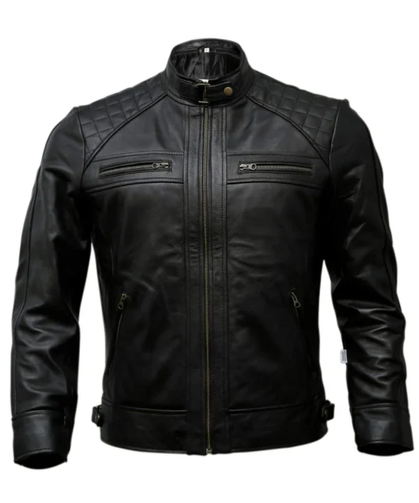 Men's Genuine Leather Biker Jacket - Choose From Timeless Black Or Vintage Brown Distressed Lambskin Motorcycle Style