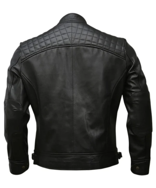 Men's Genuine Leather Biker Jacket - Choose From Timeless Black Or Vintage Brown Distressed Lambskin Motorcycle Style - Image 2