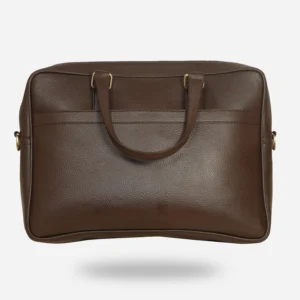 Elegant Brown Leather Laptop Handbag Perfect For Work & Travel
