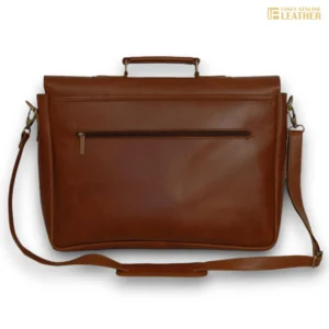 Vintage Brown Leather Messenger Laptop Bag