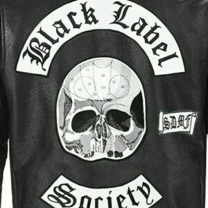 Black Label Society Men’s Leather Motorcycle Jacket – Heavy-Duty Biker Apparel