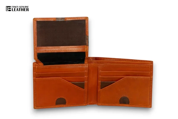 Premium Tan Brown Genuine Leather Gents Wallet - Image 2
