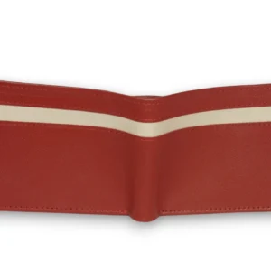 Men’s Red & Beige Leather Wallet – Stylish & Functional