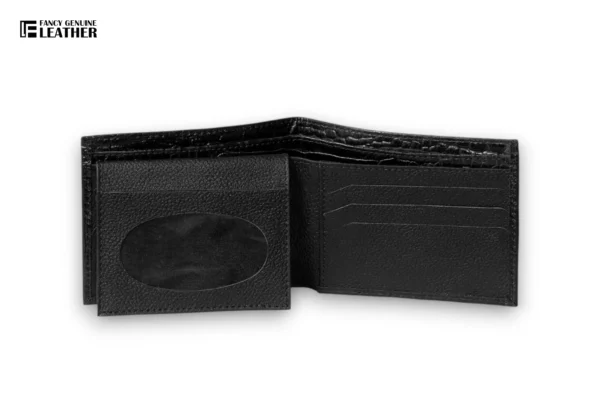 Men's Black Crocodile-Textured Leather Wallet – Luxury & Elegance - Image 3