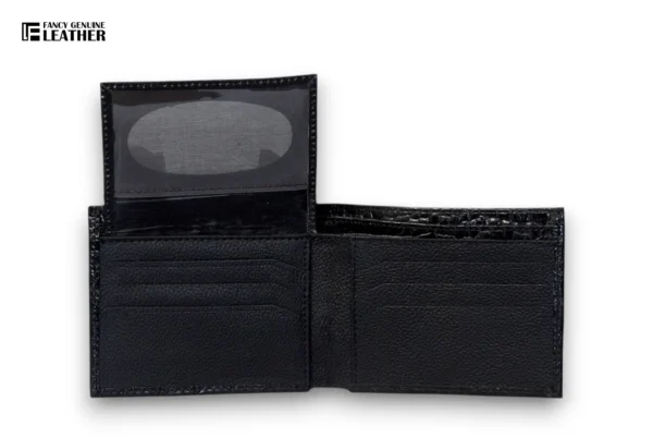 Men's Black Crocodile-Textured Leather Wallet – Luxury & Elegance - Image 2