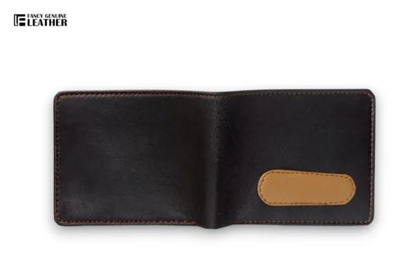 Men's Black & Brown Leather Wallet – Classic Bifold Design - Image 2