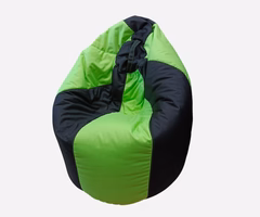 Two-Tone Leather Bean Bag