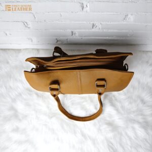 Mustard Genuine Leather Tote Bag – Fancy Genuine Leather