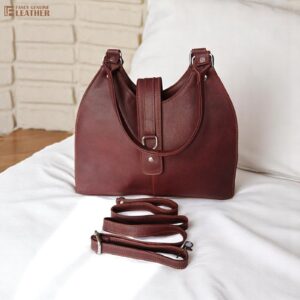Elegant Brown Genuine Leather Shoulder Bag – Multipurpose, Handcrafted | Fancy Genuine Leather