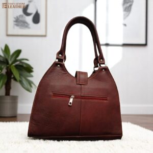 Elegant Brown Genuine Leather Shoulder Bag – Multipurpose, Handcrafted | Fancy Genuine Leather