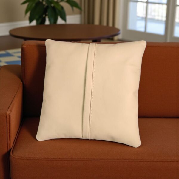 Genuine Leather 2 set Pillow Cushion 16x16 | Handcrafted Decorative Cushion | Insert Not Included | Designed by Fancy Genuine Leather - Image 3