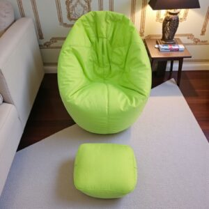 Modern Bean Bag with Ottoman Footrest – Premium Parachute Fabric