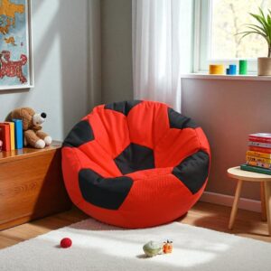 Multi-Color Football Soccer Bean Bag for Kids – Parachute Fabric, Fully Personalized, Free Shipping in Karachi
