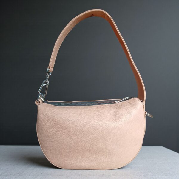 Orange Genuine Leather Half Moon Shoulder Bag – Stylish Women’s Handbag - Image 5