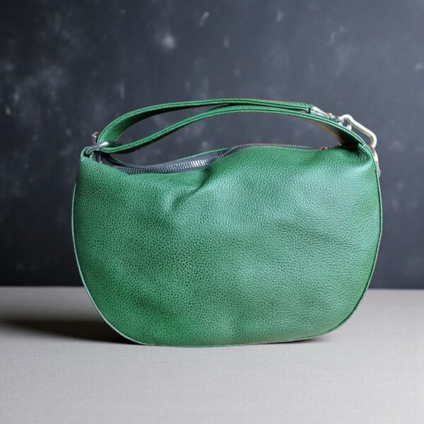 Orange Genuine Leather Half Moon Shoulder Bag – Stylish Women’s Handbag - Image 9