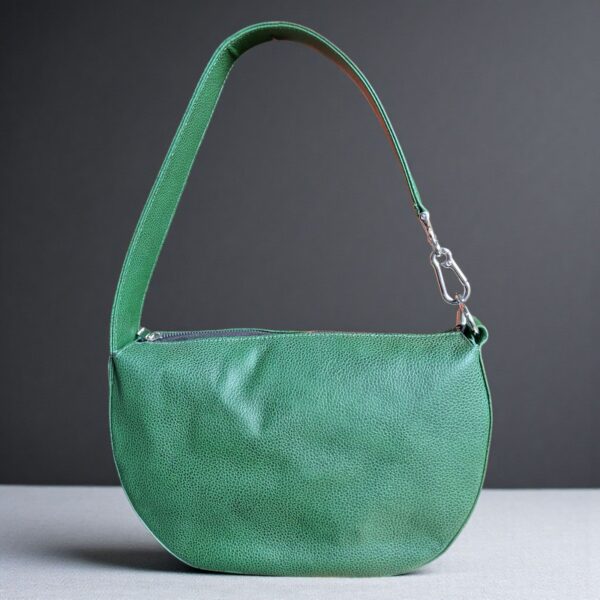 Orange Genuine Leather Half Moon Shoulder Bag – Stylish Women’s Handbag - Image 10