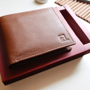Men’s Genuine Leather Brown Wallet & Card Slots with photo pocket & Hidden Pockets Copy