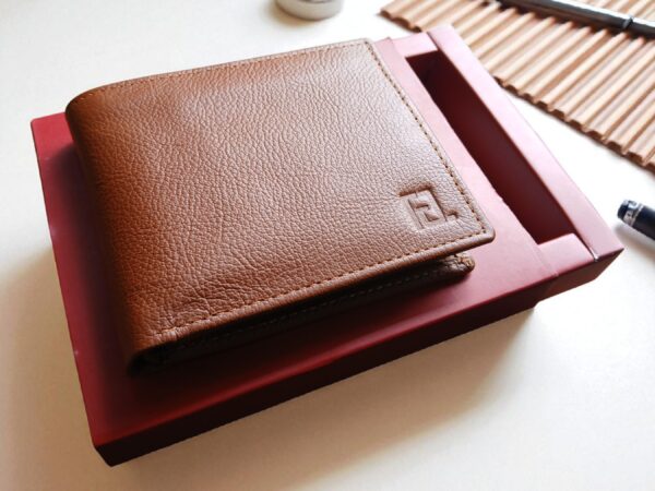 Men’s Genuine Leather Brown Wallet & Card Slots with photo pocket & Hidden Pockets Copy