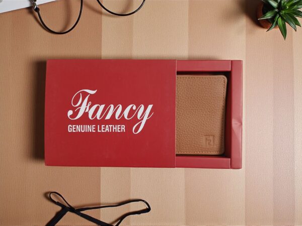 Men’s Genuine Leather Camel Brown & Card Slots Wallet with photo pocket & Hidden Pockets - Image 7