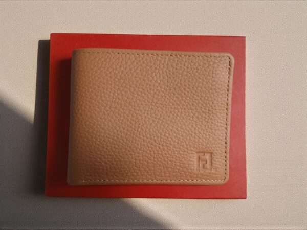 Men’s Genuine Leather Camel Brown & Card Slots Wallet with photo pocket & Hidden Pockets - Image 6