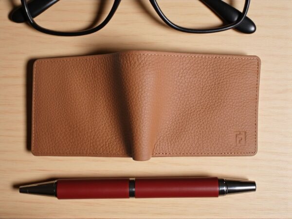 Men’s Genuine Leather Camel Brown & Card Slots Wallet with photo pocket & Hidden Pockets - Image 5
